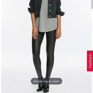 Brand New! Faux Leather black Spanx leggings
